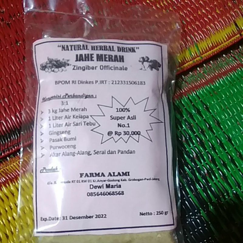 

ekstrak jahe merah