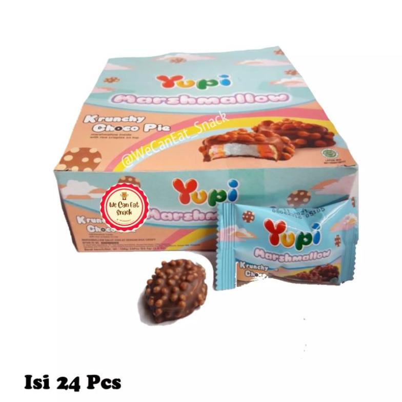 

[PRODUK QR77V] Yupi Marshmallow Krunchy Choco Pie (isi 24) WA0