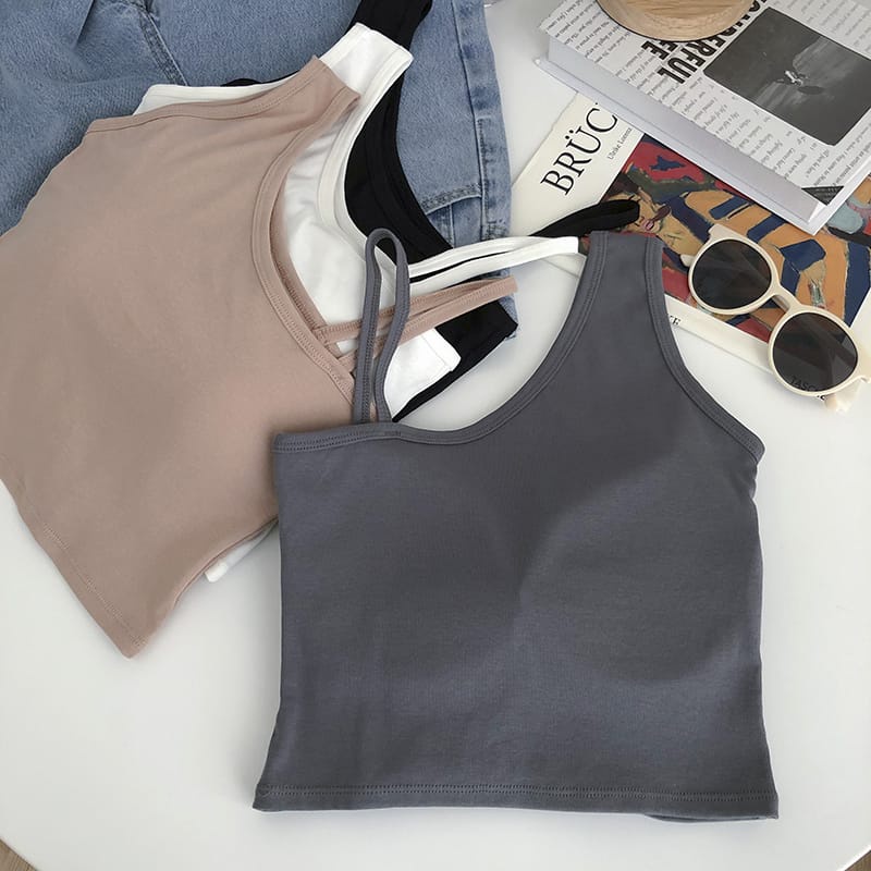 Nicebra Tank Top Wanita Dengan Tali Strap Dan Bahan Adem Bergaya Tanktop bra 1096