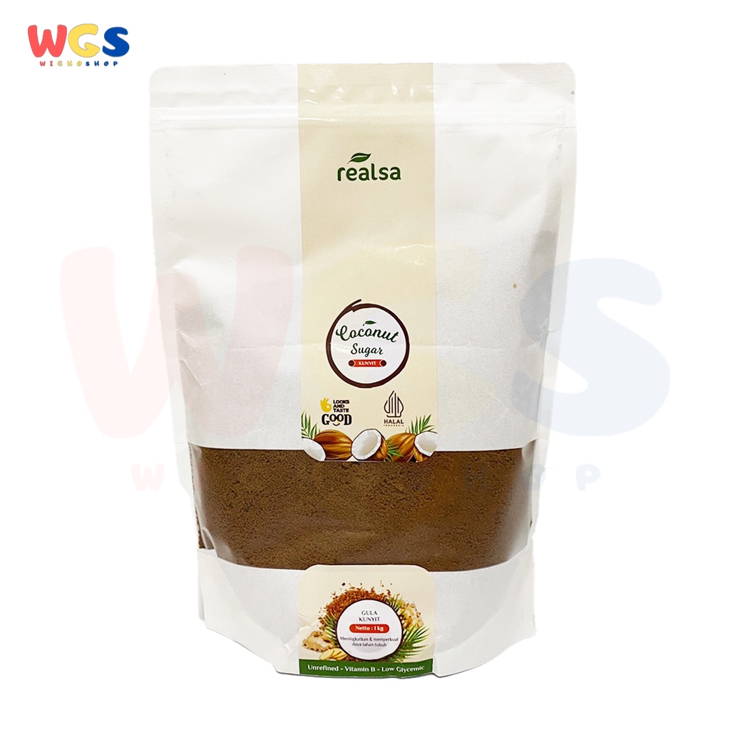 Realsa Organic Turmeric Coconut Sugar 1 kg - Gula Aren Kunyit