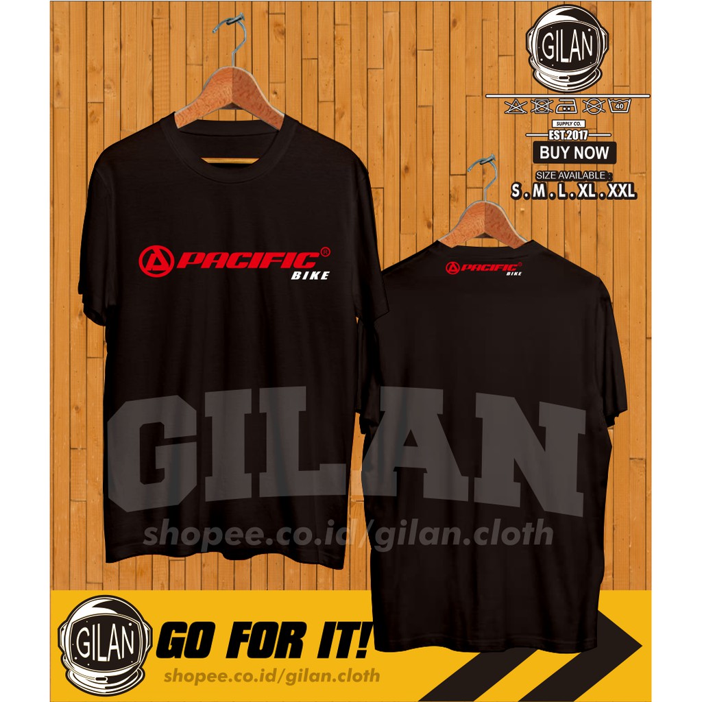  Kaos  Baju Pacific  Bike Logo Sepeda  Road Bike MTB Kaos  