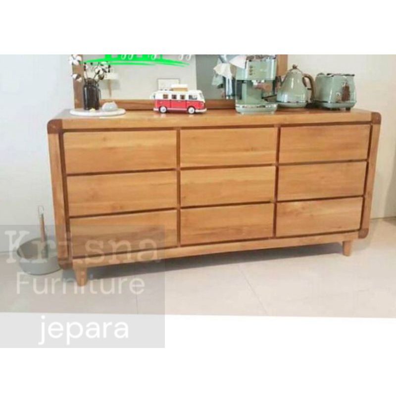 BUFFET KAYU JATI MINIMALIS/FURNITURE JEPARA MEUBEL