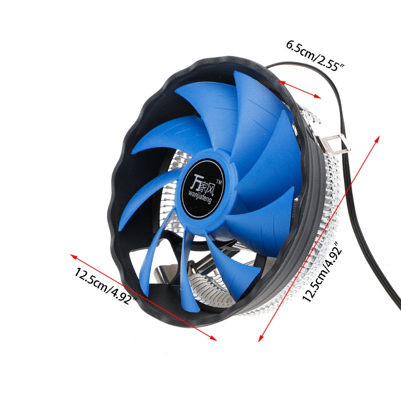 Bt CPU Cooling Fan Pendingin Dengan Knalpot PWM Fan 12cm Bilah Besar Chassis Radiator