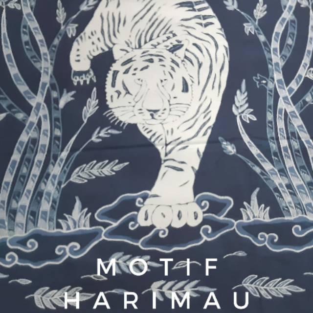 Kain batik katun - motif harimau