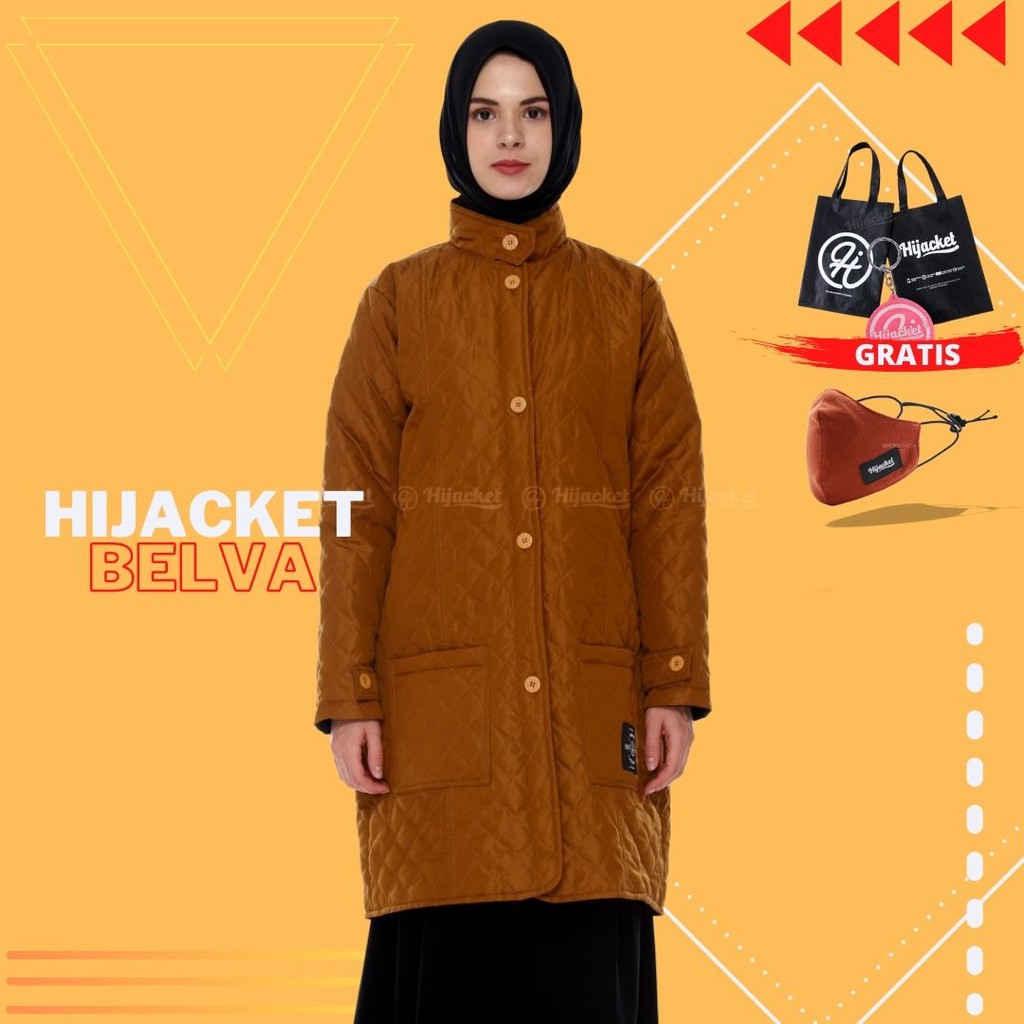 NO.1 jaket muslimah HIJACKET BELVA || GLAMOROUS LOOK JAKET Parasut / jaket hijaber hijaket belva-0