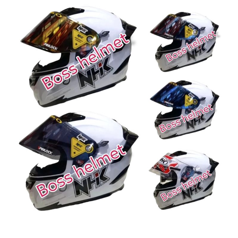 HELM NHK RX9 SOLID WHITE PAKET GANTENG ORIGINAL FREE KACA ORIGINAL