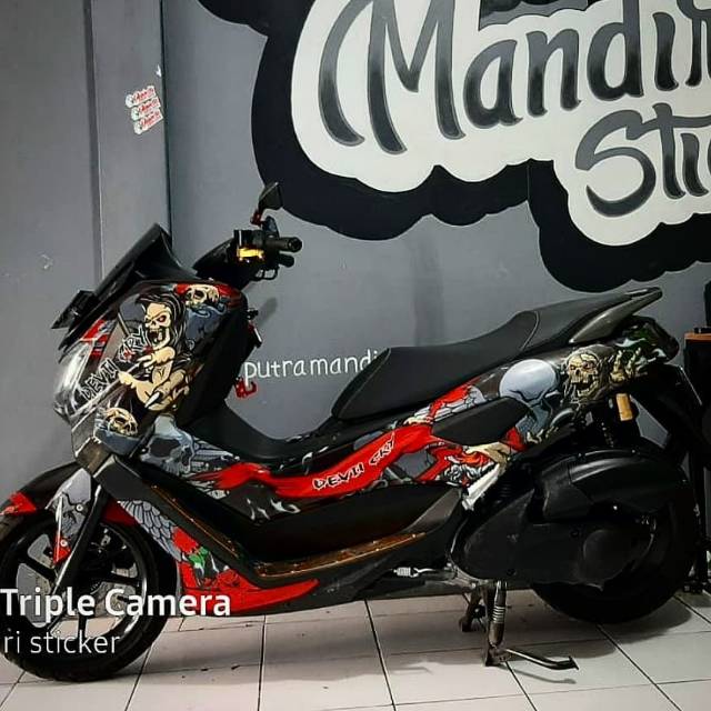 Stiker Decal nmax skull fullbody terlaris sticker decal variasi costum yamaha desaint grafis pullbod