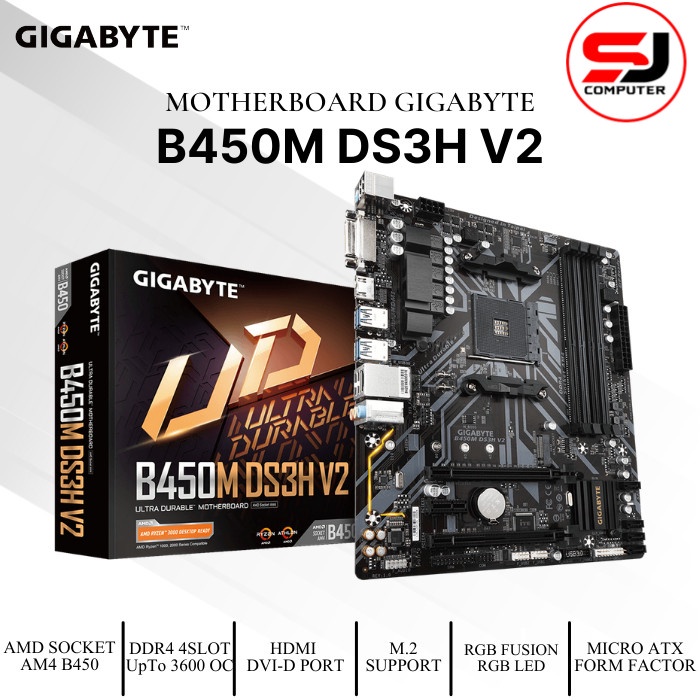 Motherboard GIGABYTE B550M DS3H (AMD AM4, B550, DDR4)