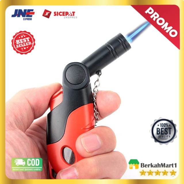 Overview of JiuNing Pemantik Korek Api Gas Butane Torch Jet Windproof - MH256