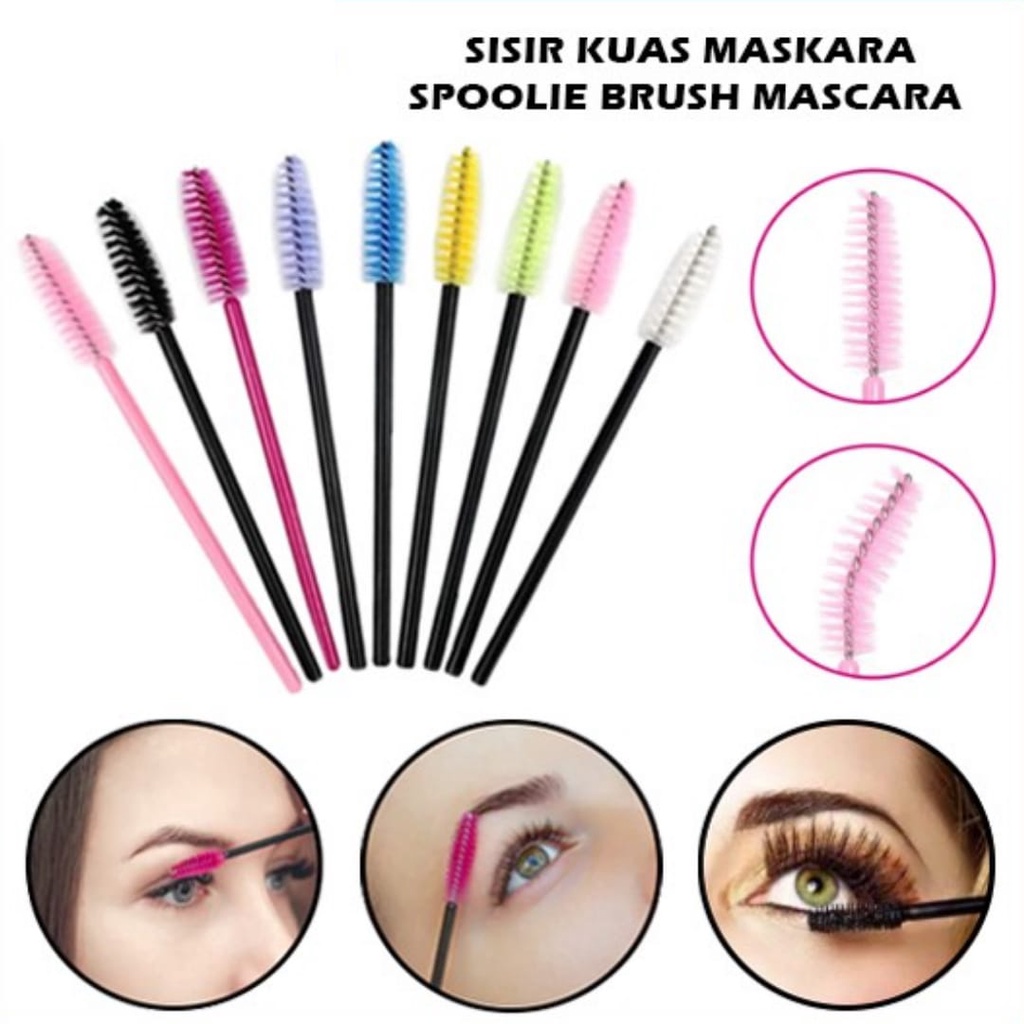 Sisir Bulu Mata Alos Mascara Wand Sisir Kuas Sikat Eyelash Extention Bulu Mata Spoolers