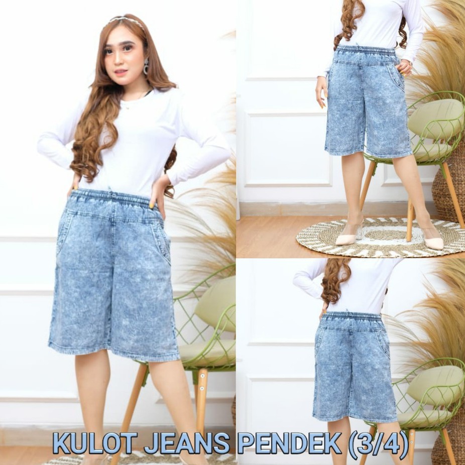 YULITA KULOT JEANS PENDEK 7/8 DAN 3/4 SIZE STANDART DAN JUMBO