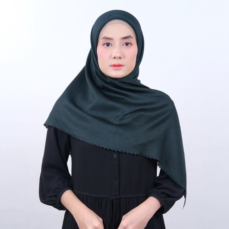 ( LC ) Shinar glamour ansania laser cut/shinar glamor laser cutt/hijab shinar glamour/jilbab segiempat Shinar glamour/Shinar Glamour Laser cutting Ansania Premium  Jilbab Kerudung Sinar PolySofter Segiempat/hijab shinar glamour laser cutting ansania