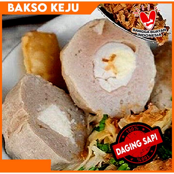 

BAKSO SAPI ISI KEJU KRAFT/NON PENGAWET/NO MSG/HALAL/ENAK BERGIZI-BAKSO KEJU ISI 10 PCS