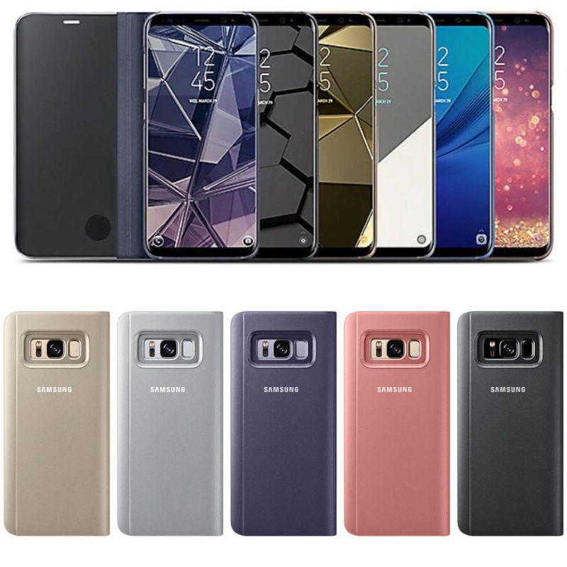 Samsung Galaxy S8 Original Clear View Standing Cover Flip Case Casing Kesing Lipat