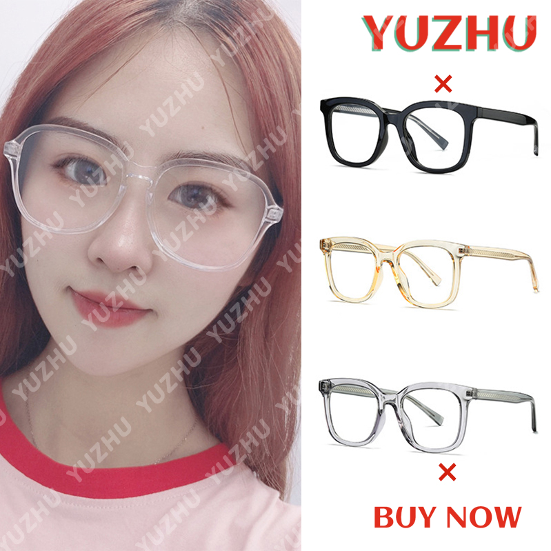 【YUZHU】COD TR90 Anti-blue Light Oversized Frame Kacamata Dekoratif Fashion