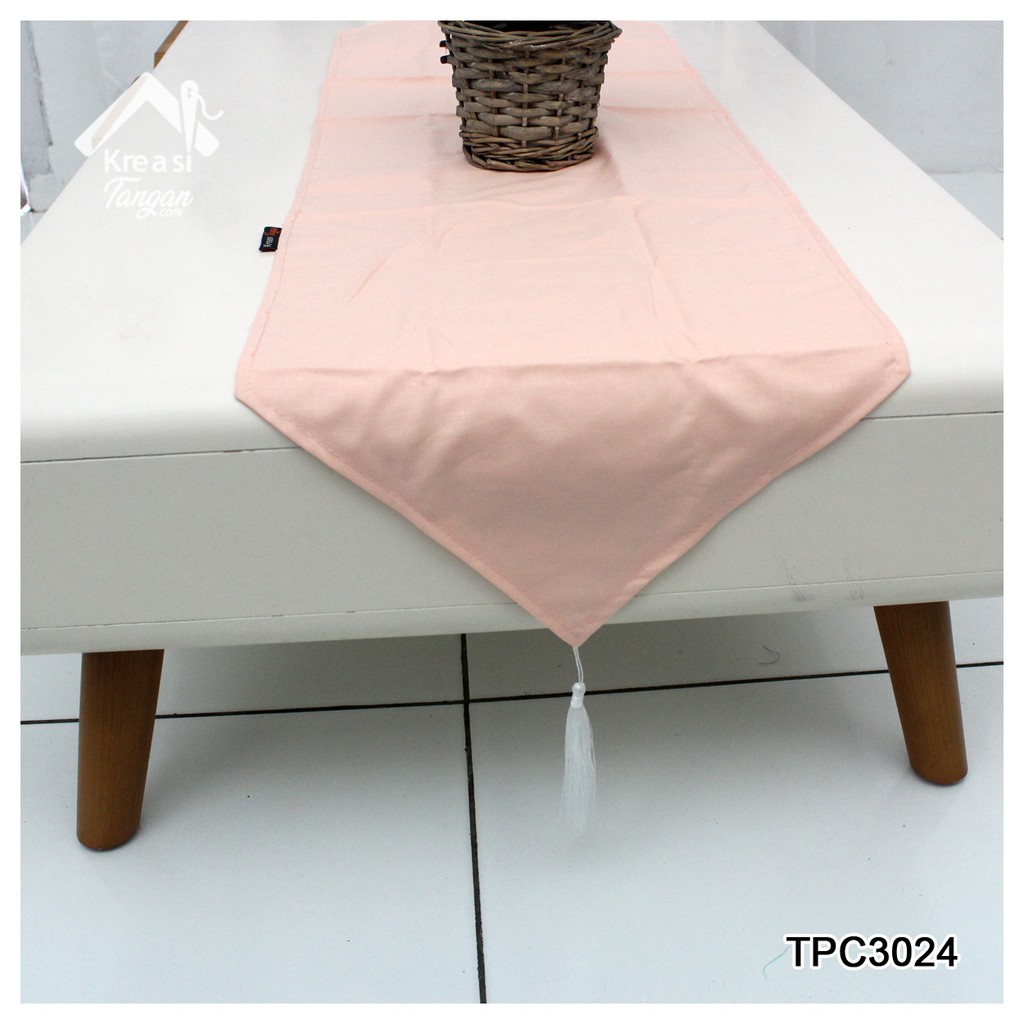 Taplak Meja Polos Table Runner POLOS PEACH Ukuran 105x30 &amp; 150x35 (TPC3024)