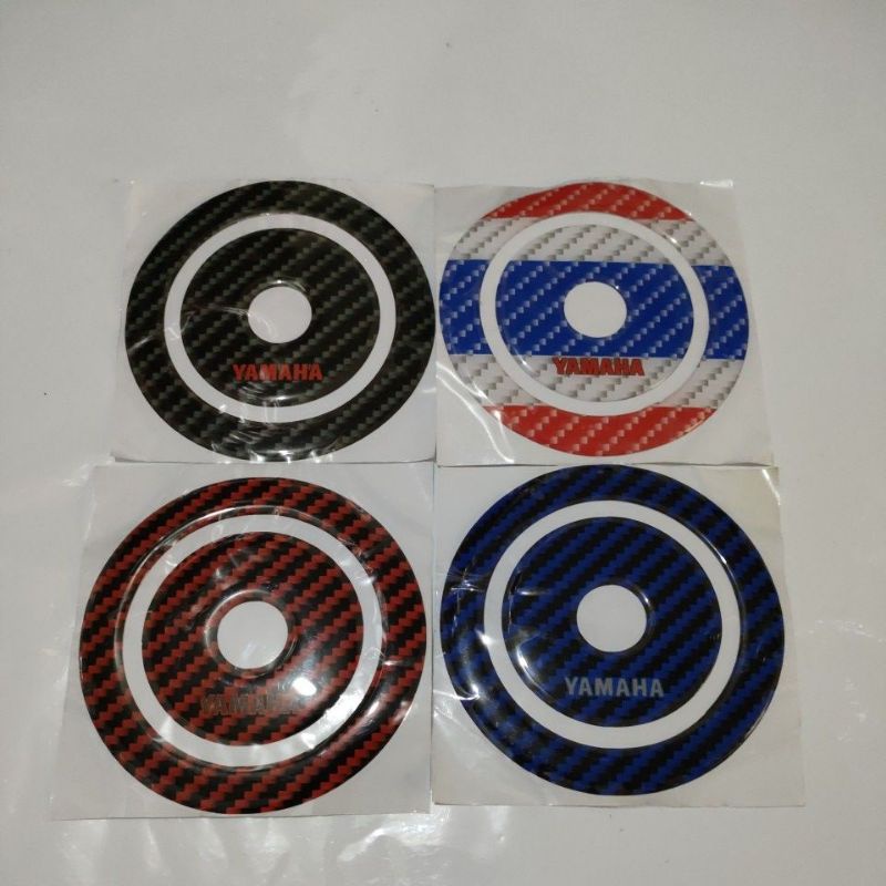 stiker timbul tutup tangki BYSON variasi CARBON ukuran 10.5x10.5 (sedang tren saat ini)