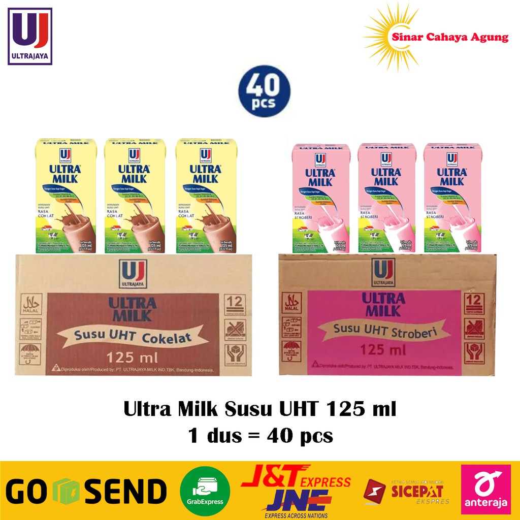 

(1 dus = 40 pcs) Susu UHT Ultra Milk 125 ml Ultrajaya