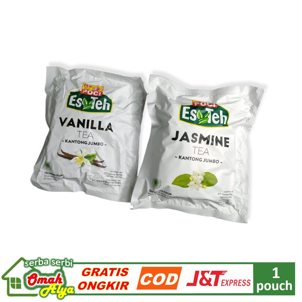 ES TEH CAP POCI, TEH CELUP KANTONG JUMBO RASA JASMINE DAN VANILLA