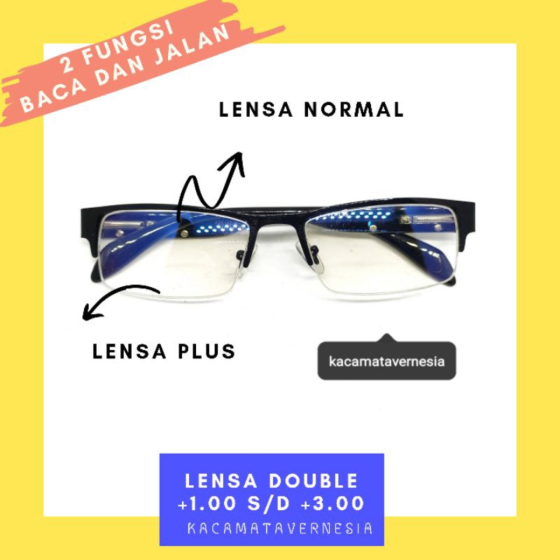 Kacamata Baca dan Jalan Model Senar Lensa Supersin Kacamata Plus