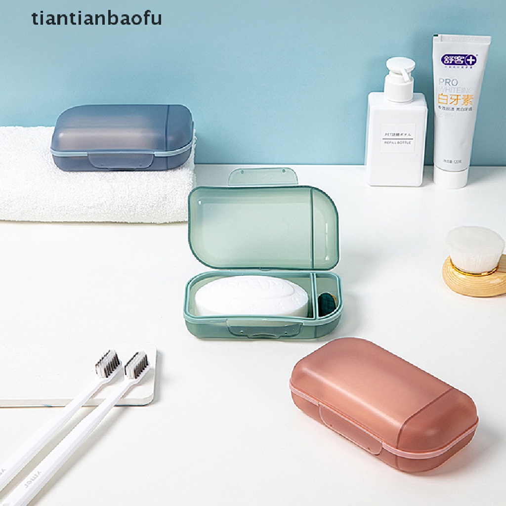 (tiantianbaofu) Tempat Sabun / Shampoo Portable Bentuk Bulat Untuk Rumah / Travel