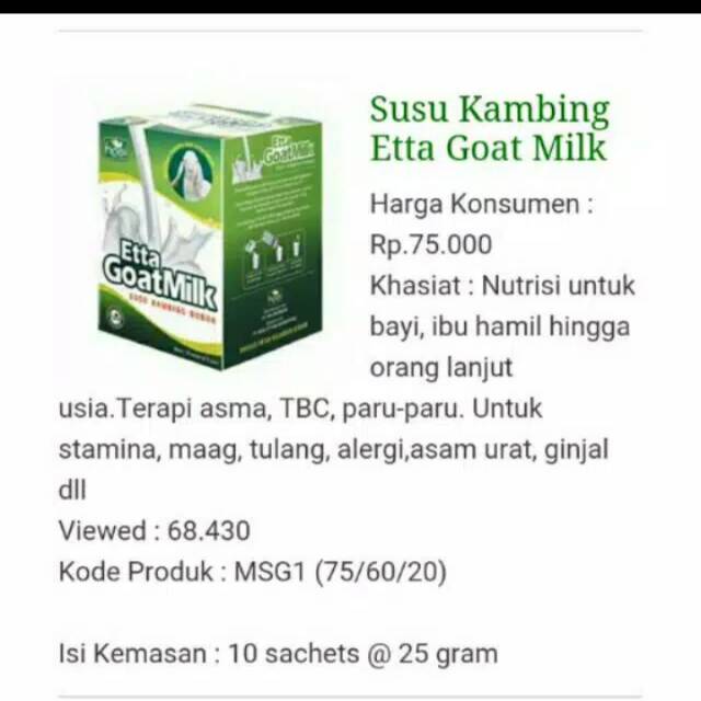 

SUSU KAMBING MURNI HPAI