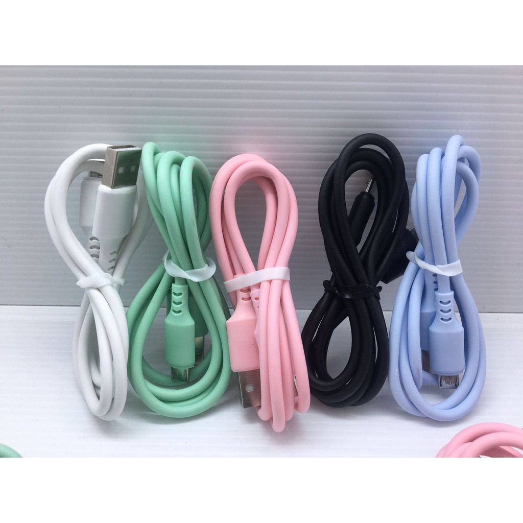 KABEL DATA CHARGER D6 U19 MACARON MICRO USB FOR ANDROID UP TO 2.4A