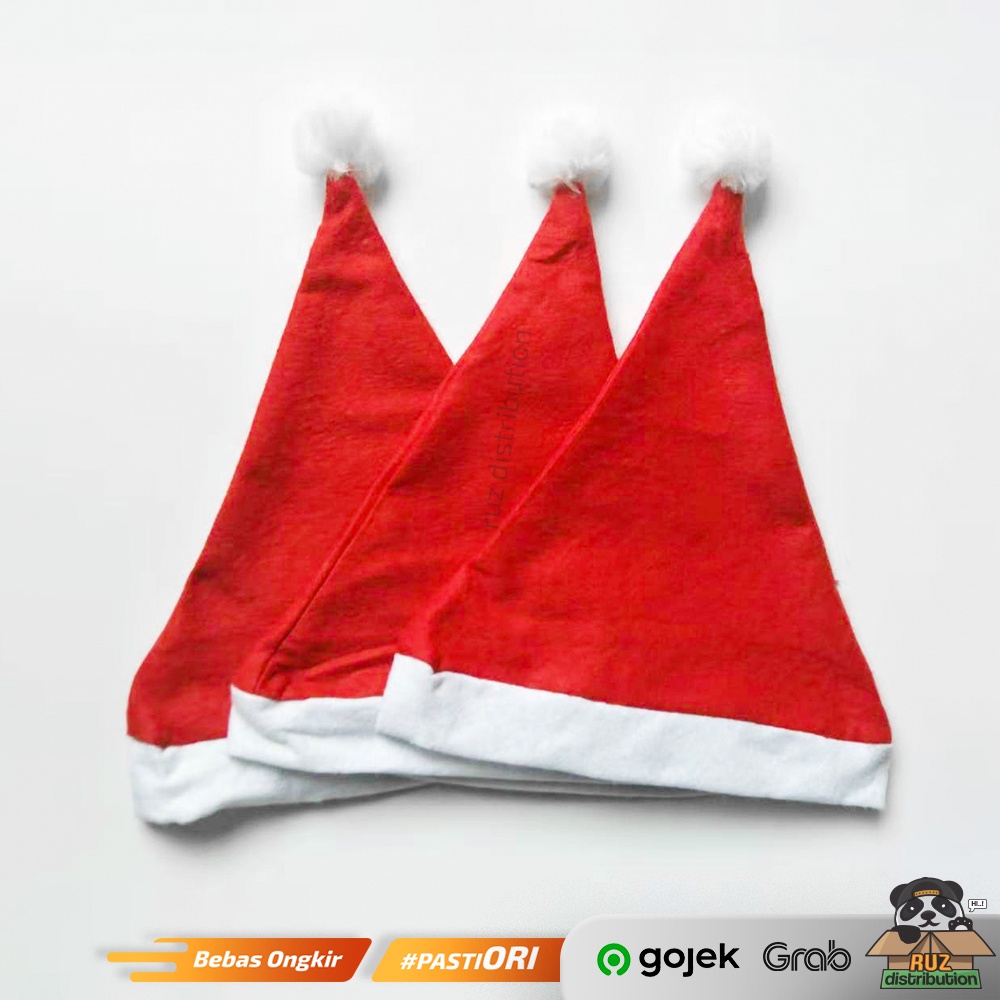 Topi Natal Santa Claus - Christmas Hat Anak Dewasa - Topi XMas