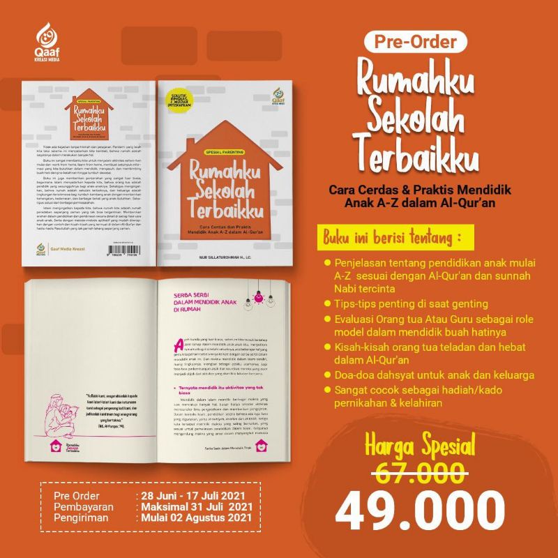Rumahku Sekolah Terbaiku Qaaf Kreasi Media Ready Shopee Indonesia