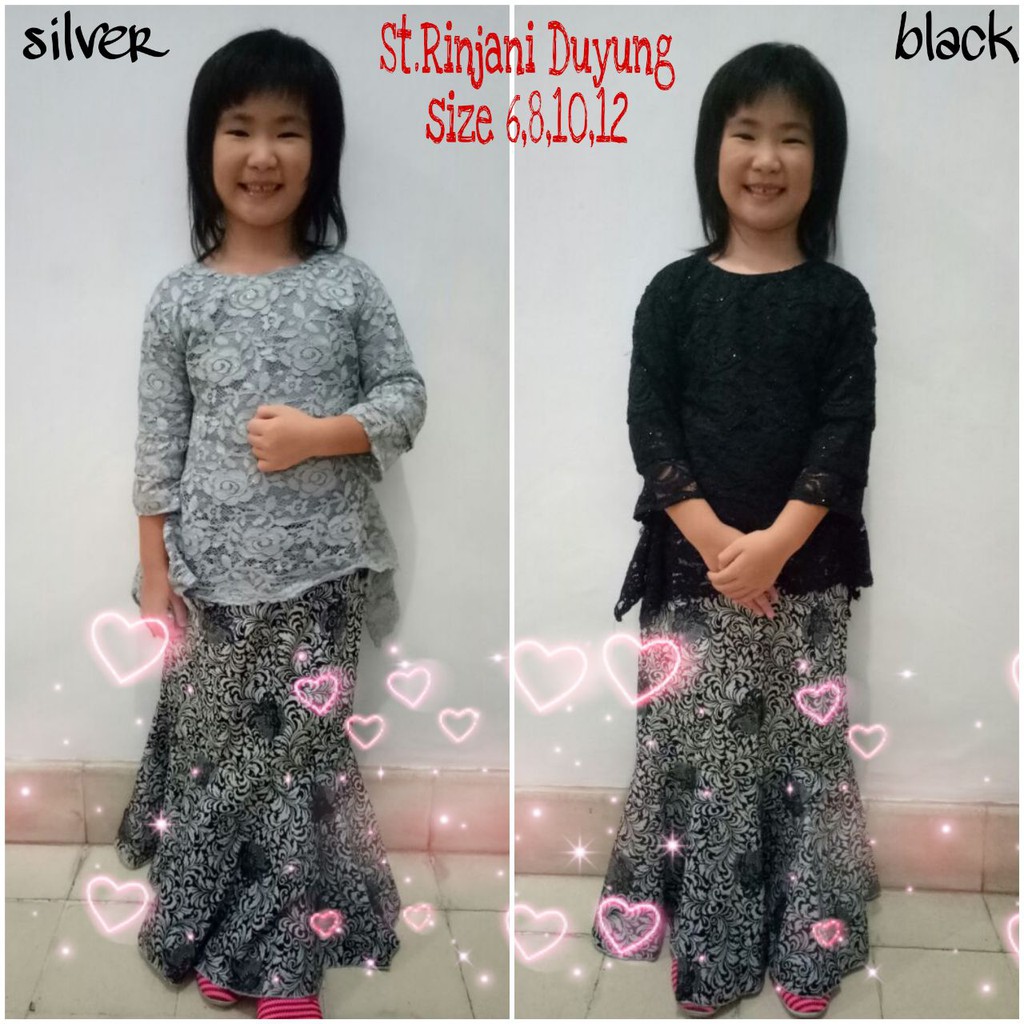 SB Collection Stelan Atasan Keana Kebaya Kartini Dan Rok Duyung Batik Anak Wanita