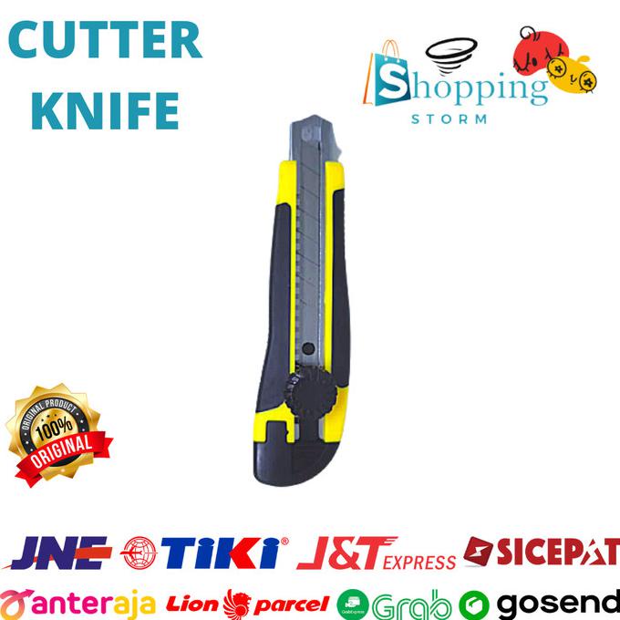 

Sale Cutter Knife Pisau Cutter Besar Pisau Pemotong Kertas Gagang Karet Bergaransi