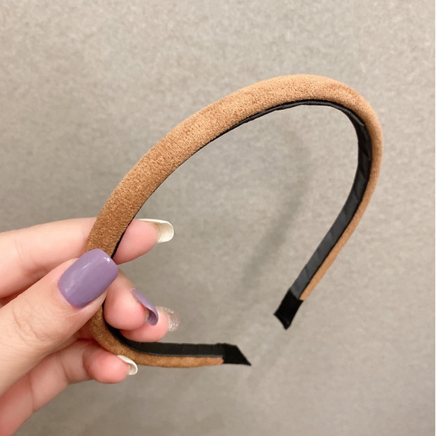 Bando Tipis Simpel Korea Bahan Suede / Bando Poni Wanita Caleb