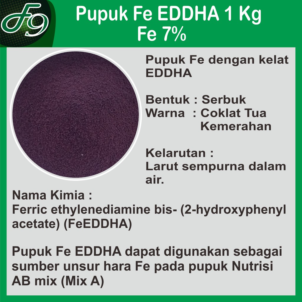 Pupuk Mikro Fe 7% - Pupuk Fe EDDHA 1 Kg