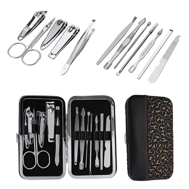 Manicure Pedicure Set 7 in 1 Gunting Kuku Nail Art Set Dompet Menicure Pedicure Meni Pedi Manikur Set