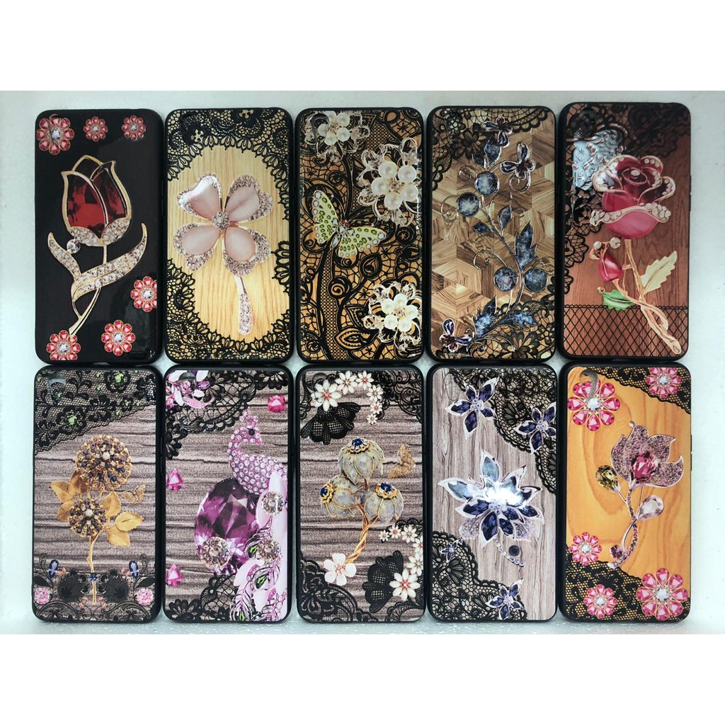 HARDCASE FUZE FLOWER BATIK FOR REALME OPPO F9 A5S A1K REALME 5I C3 DLL