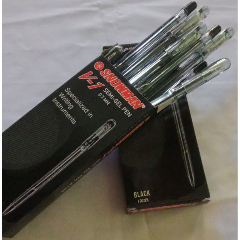 

Pulpen Snowman V1 Semi Gel Pen Hitam 0,7mm