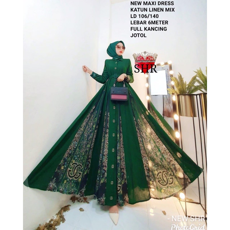 SHR BARU MAXI DRESS GURAME GC  ORI 100%