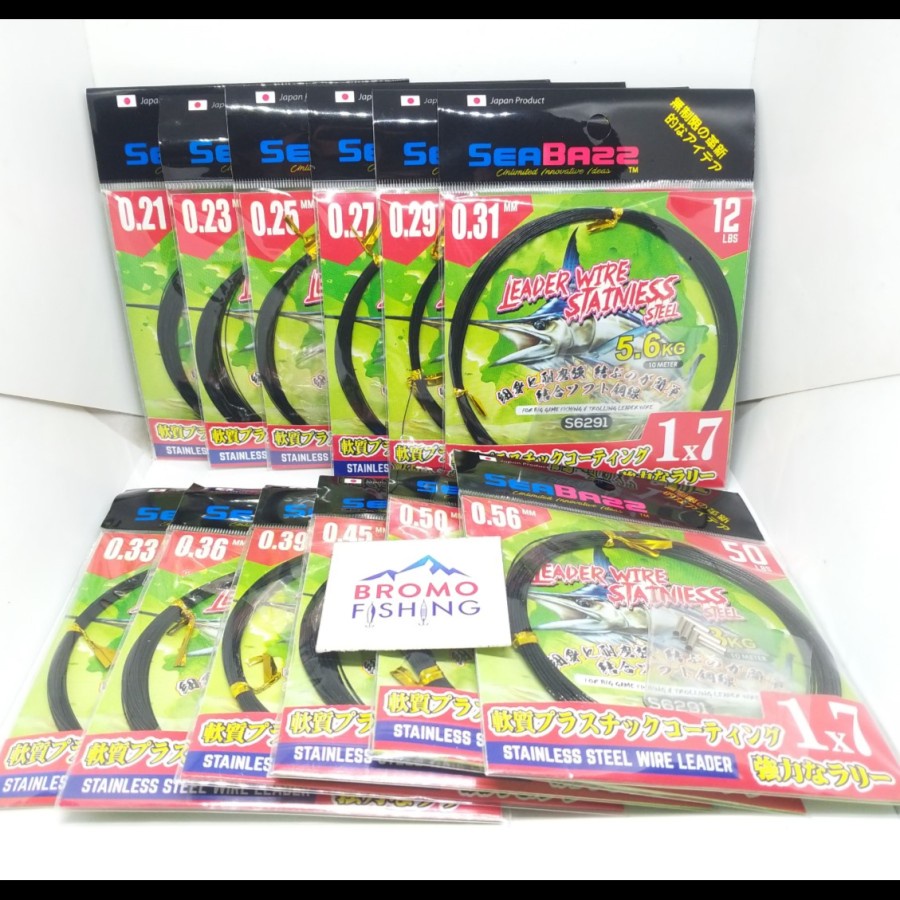 Wire SEABAZZ 7x1 neklin kawat seling sling stainless steel black hitam