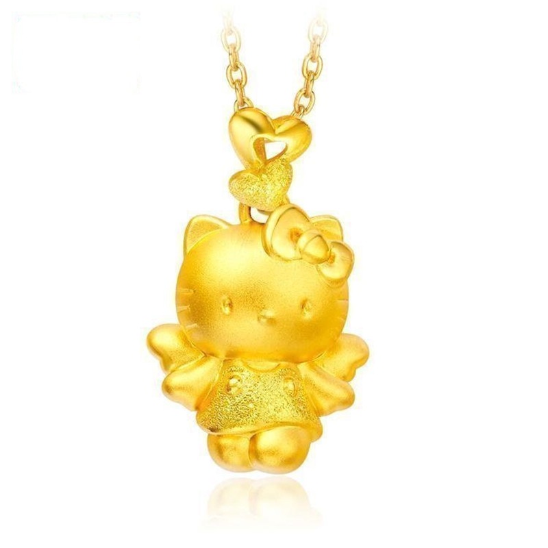 [Ready Stock]Fashion Unique Gold-Plated Hellokitty Pendant Necklace