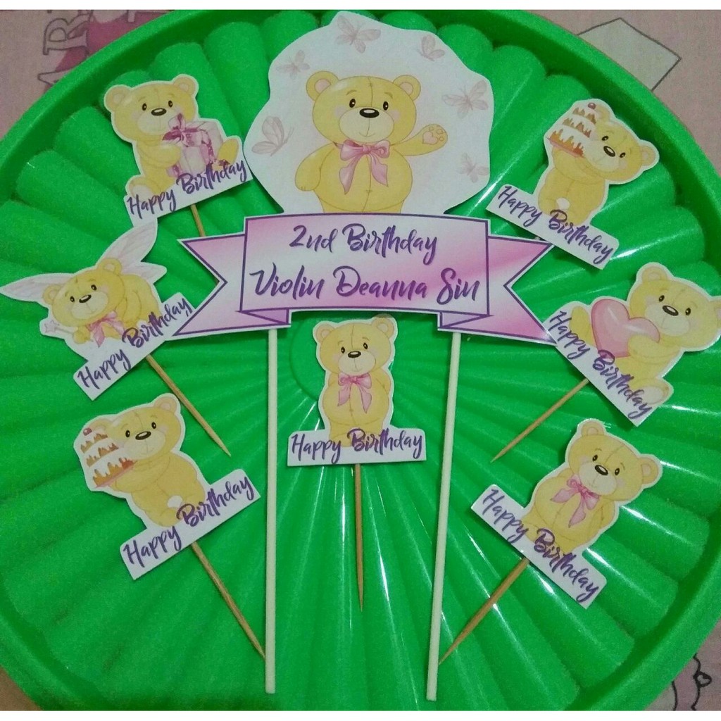 

topper kue bear beruang lucu cute hiasan kue