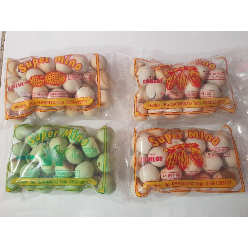 

Nopia mini super mino coklat, gula jawa, durian, pandan