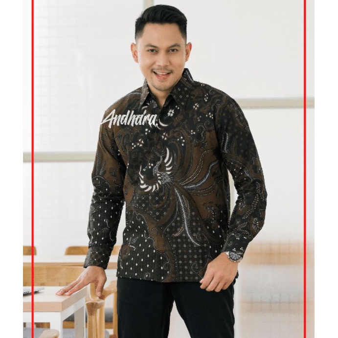 Kemeja Baju Batik Pria Lengan Panjang FURING TERLARIS BASUDARA1