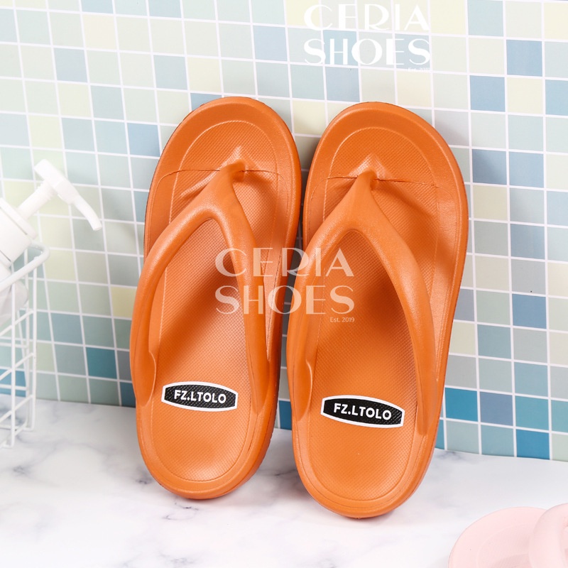 MlNlSO Sandal Jepit Wanita Korean Slipper Super Elastic Soft Summer Sandals Non-Slip Sol Rubber Import LNT