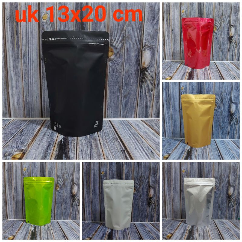 STANDING POUCH ALUMUNIUM FOIL WARNA 13X20 KEMASAN KPACK