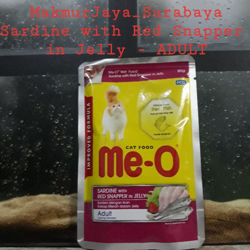 MEO pouch 80gr Makanan Kucing Basah.Wet food Kitten&amp;Adult Varian