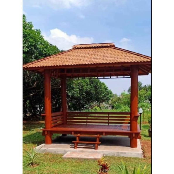 Gazebo Taman Minimalis 3x2 Meter