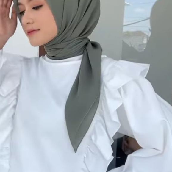 ← SAGE GREEN Hijab Pollycoton 100k Get 5pcs ( Sage green ) ★