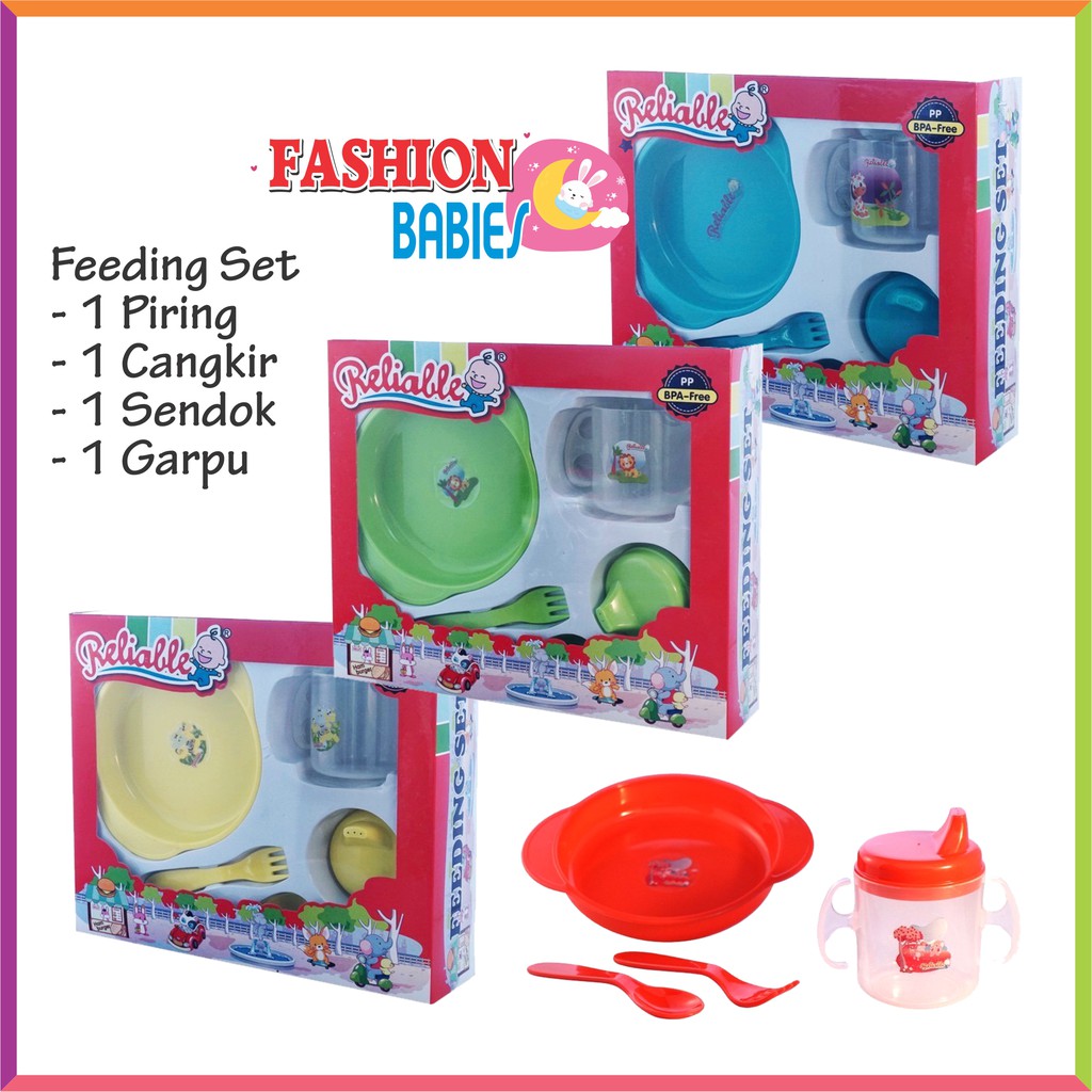 FEEDING SET RELIABLE 5003 / TEMPAT MAKAN SET BAYI / KADO