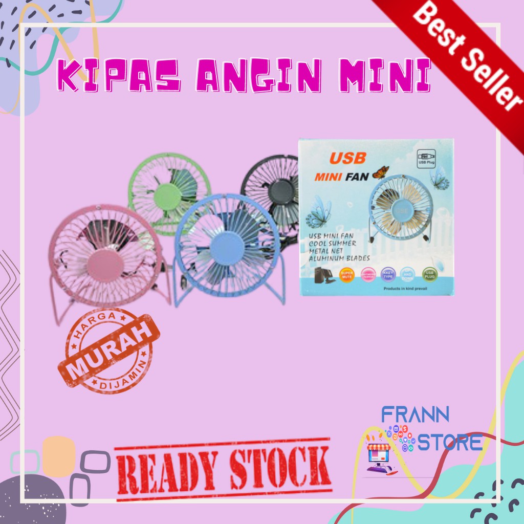 KIPAS ANGIN MINI - PORTABLE COOLING FAN - USB MINI FAN