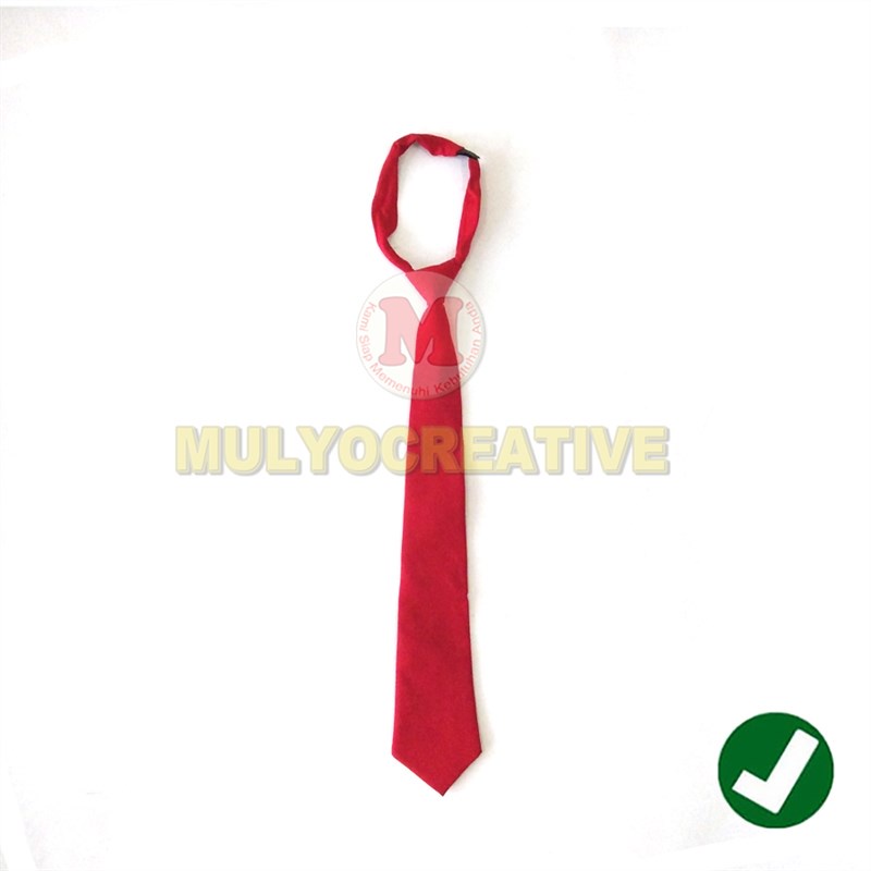 Dasi Warna Merah Polos - Dasi Merah Atribut Sekolah